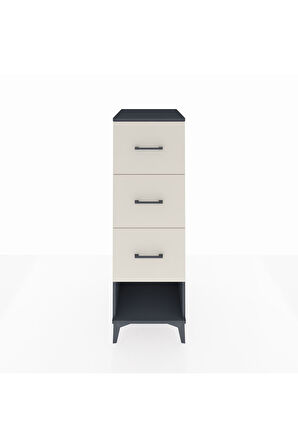 Kronos Dolap 3 Çekmeceli 44x59x134 Antrasit-Aytaşı