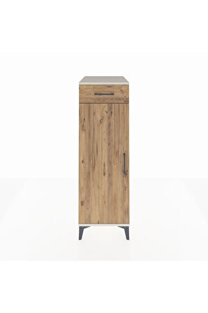 Kronos Dolap 2 Raflı Tek Çekmeceli Tek Kapaklı 44x59x134 Aytaşı-Çam