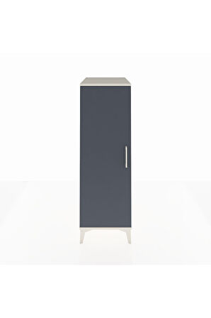 Kronos Dolap 2 Raflı Tek Kapaklı 44x59x134 Aytaşı-Antrasit