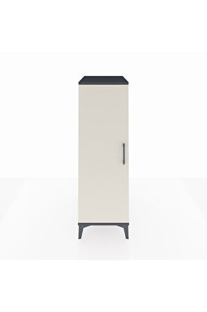 Kronos Dolap 2 Raflı Tek Kapaklı 44x59x134 Antrasit-Aytaşı