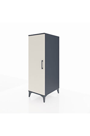 Kronos Dolap 2 Raflı Tek Kapaklı 44x59x134 Antrasit-Aytaşı
