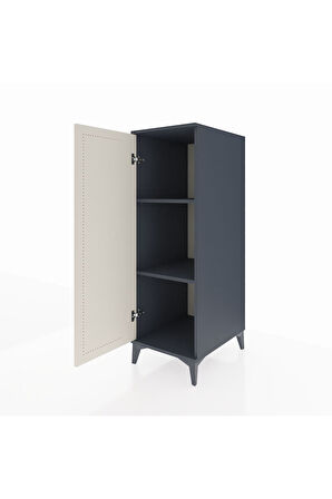 Kronos Dolap 2 Raflı Tek Kapaklı 44x59x134 Antrasit-Aytaşı