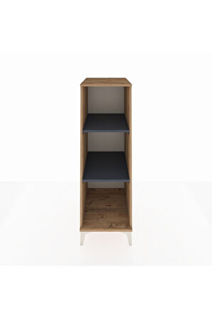 Kronos Dolap 2 Raflı 44x59x134 Çam-Antrasit