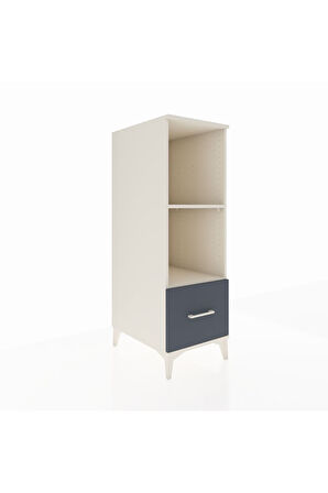 Kronos Dolap 2 Raflı Tek Çekmeceli 44x59x134 Aytaşı-Antrasit