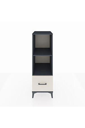 Kronos Dolap 2 Raflı Tek Çekmeceli 44x59x134 Antrasit-Aytaşı