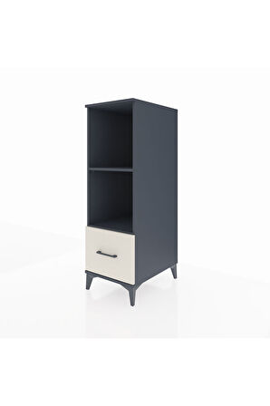 Kronos Dolap 2 Raflı Tek Çekmeceli 44x59x134 Antrasit-Aytaşı