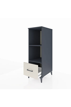 Kronos Dolap 2 Raflı Tek Çekmeceli 44x59x134 Antrasit-Aytaşı