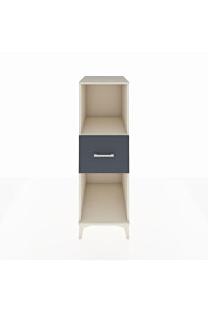 Kronos Dolap Tek Raflı Tek Çekmeceli 44x59x134 Aytaşı-Antrasit