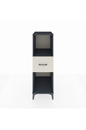 Kronos Dolap Tek Raflı Tek Çekmeceli 44x59x134 Antrasit-Aytaşı