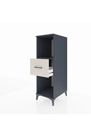 Kronos Dolap Tek Raflı Tek Çekmeceli 44x59x134 Antrasit-Aytaşı