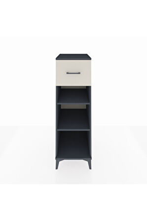 Kronos Dolap 2 Raflı Tek Çekmeceli 44x59x134 Antrasit-Aytaşı