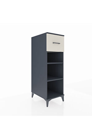 Kronos Dolap 2 Raflı Tek Çekmeceli 44x59x134 Antrasit-Aytaşı