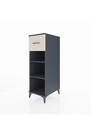 Kronos Dolap 2 Raflı Tek Çekmeceli 44x59x134 Antrasit-Aytaşı