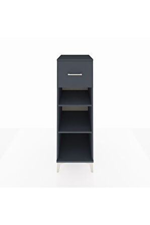 Kronos Dolap 2 Raflı Tek Çekmeceli 44x59x134 Antrasit-Antrasit