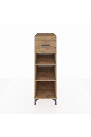 Kronos Dolap 2 Raflı Tek Çekmeceli 44x59x134 Çam-Çam