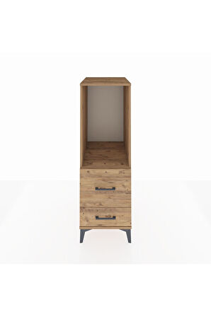 Kronos Dolap Tek Raflı 2 Çekmeceli 44x59x134 Çam-Çam