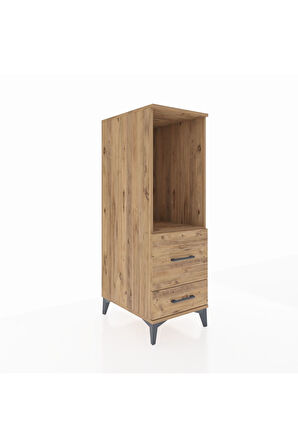 Kronos Dolap Tek Raflı 2 Çekmeceli 44x59x134 Çam-Çam