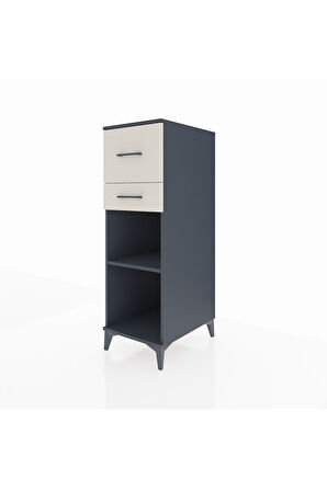Kronos Dolap Tek Raflı 2 Çekmeceli 44x59x134 Antrasit-Aytaşı