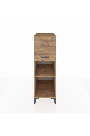 Kronos Dolap Tek Raflı 2 Çekmeceli 44x59x134 Çam-Çam