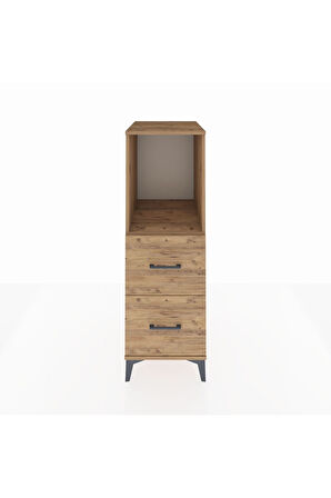Kronos Dolap Tek Raflı 2 Çekmeceli 44x59x134 Çam-Çam