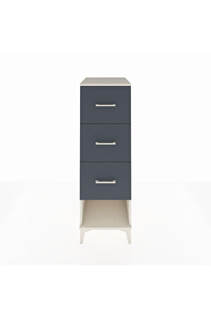 Kronos Dolap 3 Çekmeceli 44x59x134 Aytaşı-Antrasit
