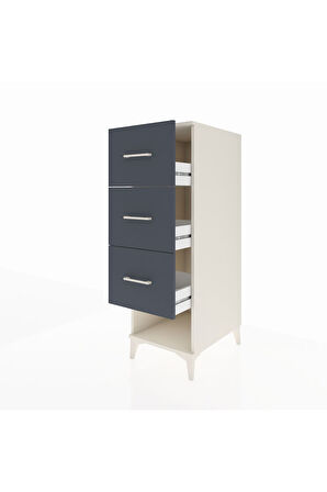Kronos Dolap 3 Çekmeceli 44x59x134 Aytaşı-Antrasit