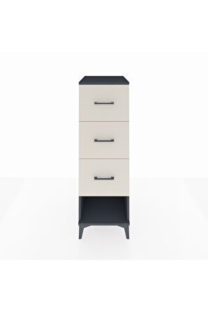 Kronos Dolap 3 Çekmeceli 44x59x134 Antrasit-Aytaşı