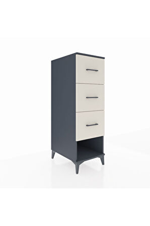Kronos Dolap 3 Çekmeceli 44x59x134 Antrasit-Aytaşı