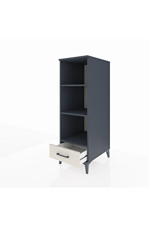 Kronos Dolap 3 Raflı Tek Çekmeceli 44x59x134 Antrasit-Aytaşı