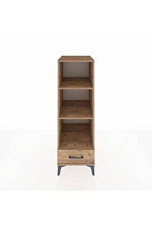 Kronos Dolap 3 Raflı Tek Çekmeceli 44x59x134 Çam-Çam