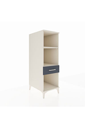 Kronos Dolap 2 Raflı Tek Çekmeceli 44x59x134 Aytaşı-Antrasit