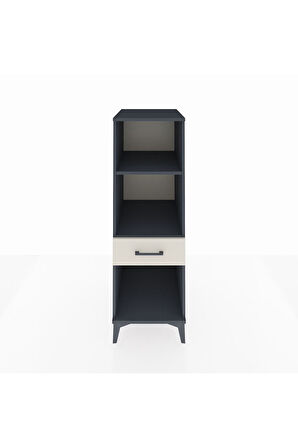 Kronos Dolap 2 Raflı Tek Çekmeceli 44x59x134 Antrasit-Aytaşı