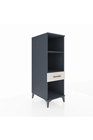 Kronos Dolap 2 Raflı Tek Çekmeceli 44x59x134 Antrasit-Aytaşı