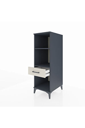 Kronos Dolap 2 Raflı Tek Çekmeceli 44x59x134 Antrasit-Aytaşı