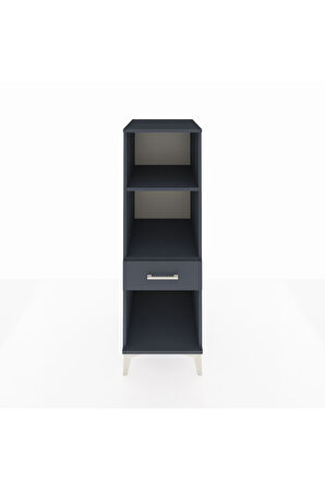 Kronos Dolap 2 Raflı Tek Çekmeceli 44x59x134 Antrasit-Antrasit