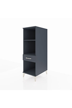 Kronos Dolap 2 Raflı Tek Çekmeceli 44x59x134 Antrasit-Antrasit