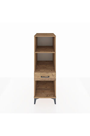 Kronos Dolap 2 Raflı Tek Çekmeceli 44x59x134 Çam-Çam