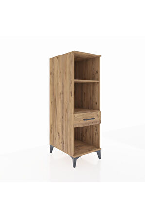 Kronos Dolap 2 Raflı Tek Çekmeceli 44x59x134 Çam-Çam