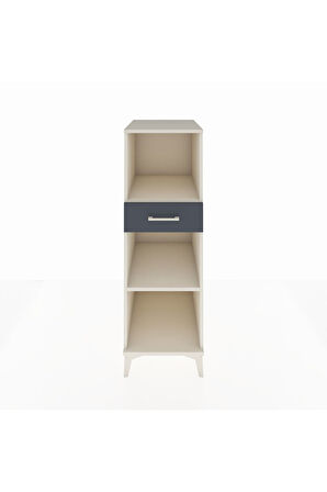 Kronos Dolap 2 Raflı Tek Çekmeceli 44x59x134 Aytaşı-Antrasit