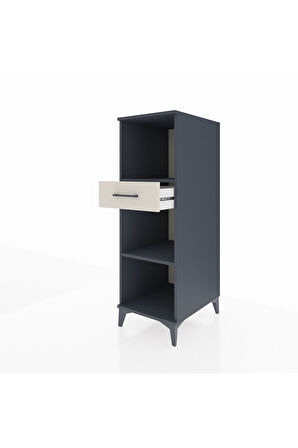 Kronos Dolap 2 Raflı Tek Çekmeceli 44x59x134 Antrasit-Aytaşı