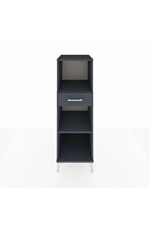 Kronos Dolap 2 Raflı Tek Çekmeceli 44x59x134 Antrasit-Antrasit