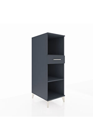 Kronos Dolap 2 Raflı Tek Çekmeceli 44x59x134 Antrasit-Antrasit