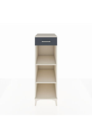 Kronos Dolap 2 Raflı Tek Çekmeceli 44x59x134 Aytaşı-Antrasit