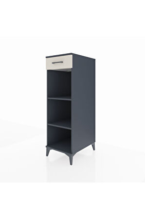 Kronos Dolap 2 Raflı Tek Çekmeceli 44x59x134 Antrasit-Aytaşı