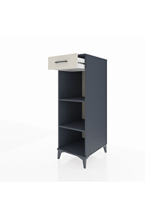 Kronos Dolap 2 Raflı Tek Çekmeceli 44x59x134 Antrasit-Aytaşı