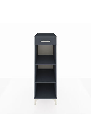 Kronos Dolap 2 Raflı Tek Çekmeceli 44x59x134 Antrasit-Antrasit