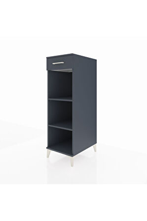 Kronos Dolap 2 Raflı Tek Çekmeceli 44x59x134 Antrasit-Antrasit