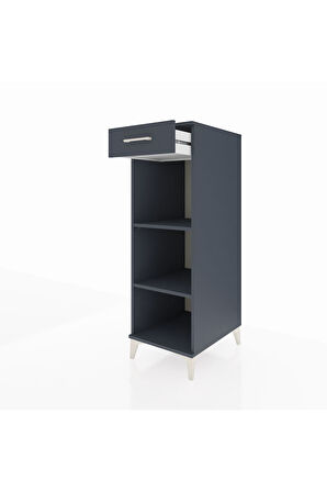 Kronos Dolap 2 Raflı Tek Çekmeceli 44x59x134 Antrasit-Antrasit