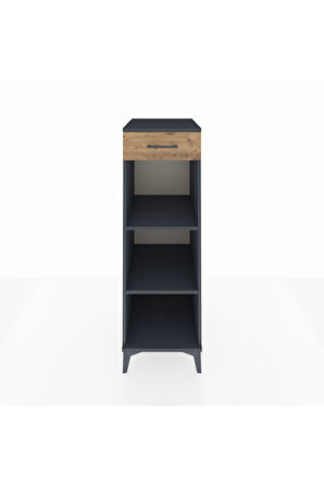 Kronos Dolap 2 Raflı Tek Çekmeceli 44x59x134 Antrasit-Çam