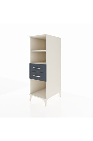 Kronos Dolap 2 Raflı 2 Çekmeceli 44x59x134 Aytaşı-Antrasit